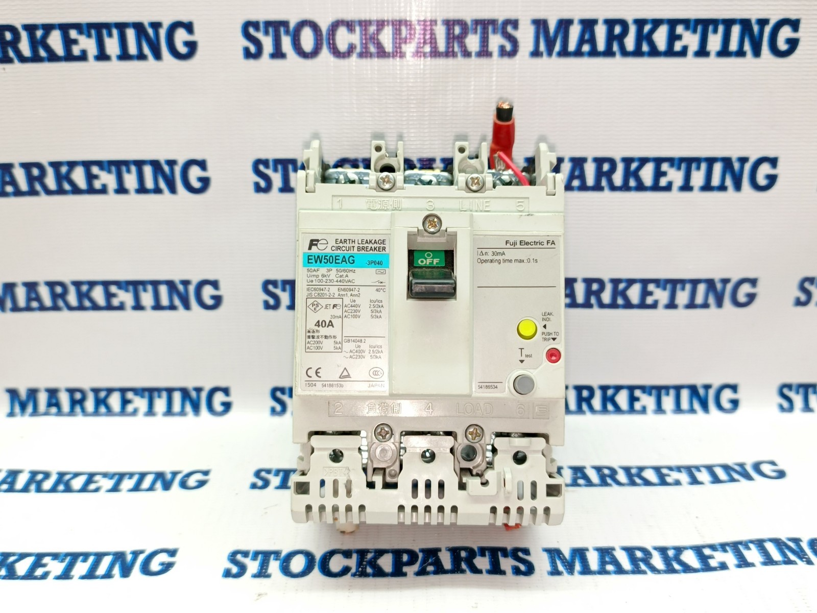 FUJI EW50EAG-3P040 CIRCUIT BREAKER (For Parts/ Repair) FAST SHIP 30D WARRANTY!