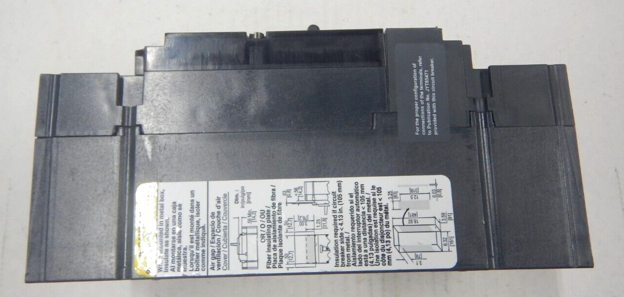 Square D JGL36175 MCCB PowerPacT 3 pole 175 amp 600v 35kA @ 480v NEW