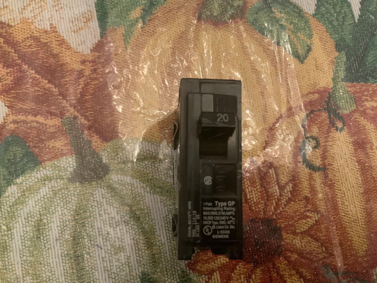 Siemens Q120 20A 1 pole GFCI Breaker