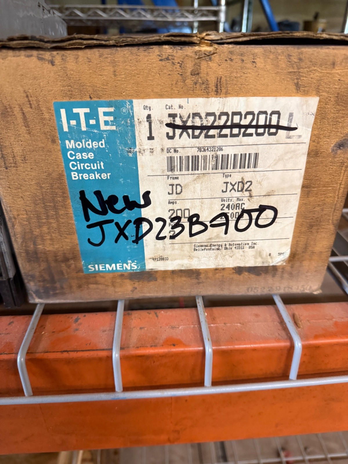 Siemens JXD23B400 3P 400A 240V Circuit Breaker (NEW)