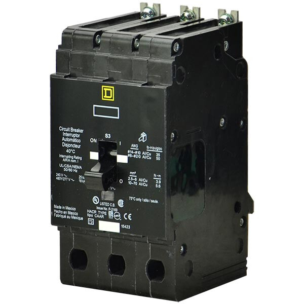 EDB34125 Square D 125 Amp 480 Volt 3 Pole Circuit Breaker -New –SES