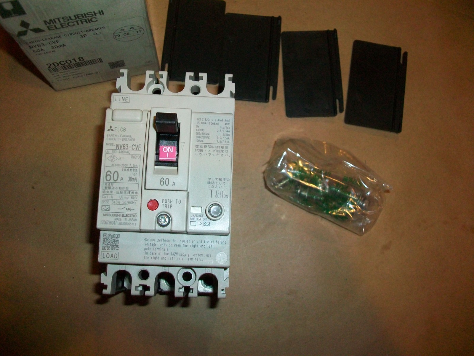 Mitsubishi NV63-CVF 3P 60A Circuit Breaker NEW IN BOX