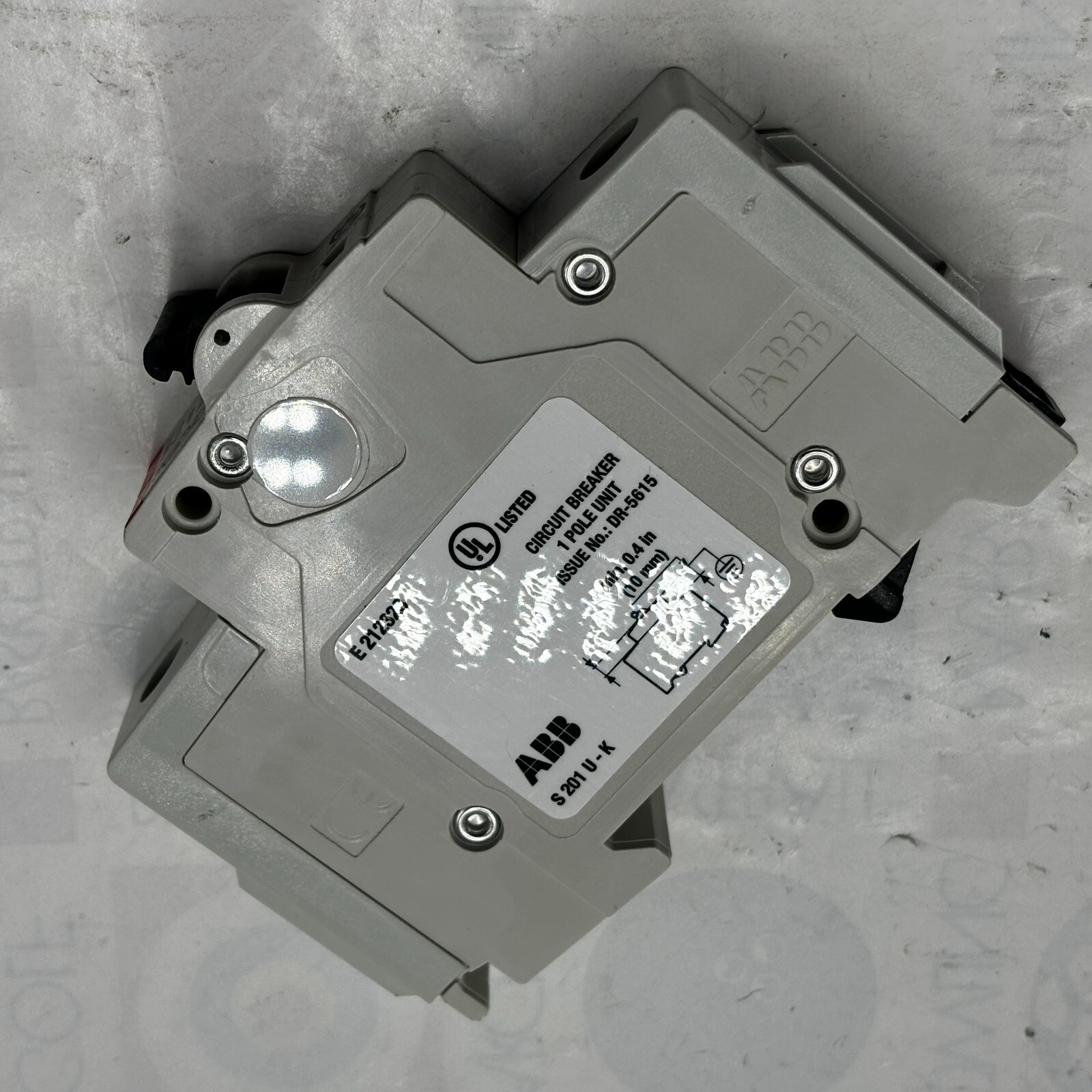 ABB S 201 U K 4 A MINIATURE CIRCUIT BREAKER 1 POLE 240V 50/60HZ S201UK4A ⭐