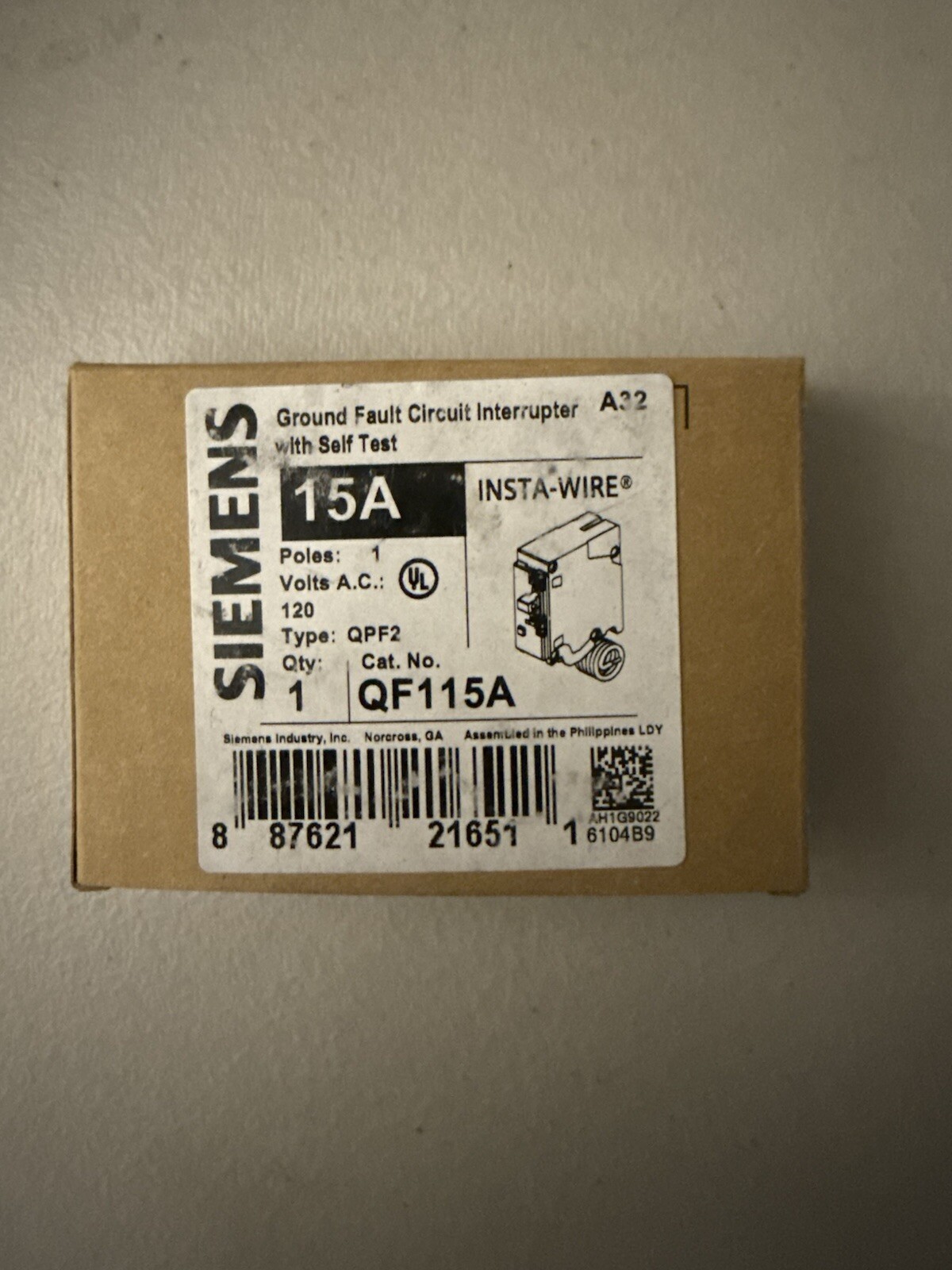 Siemens QF115A 15A Circuit Breaker