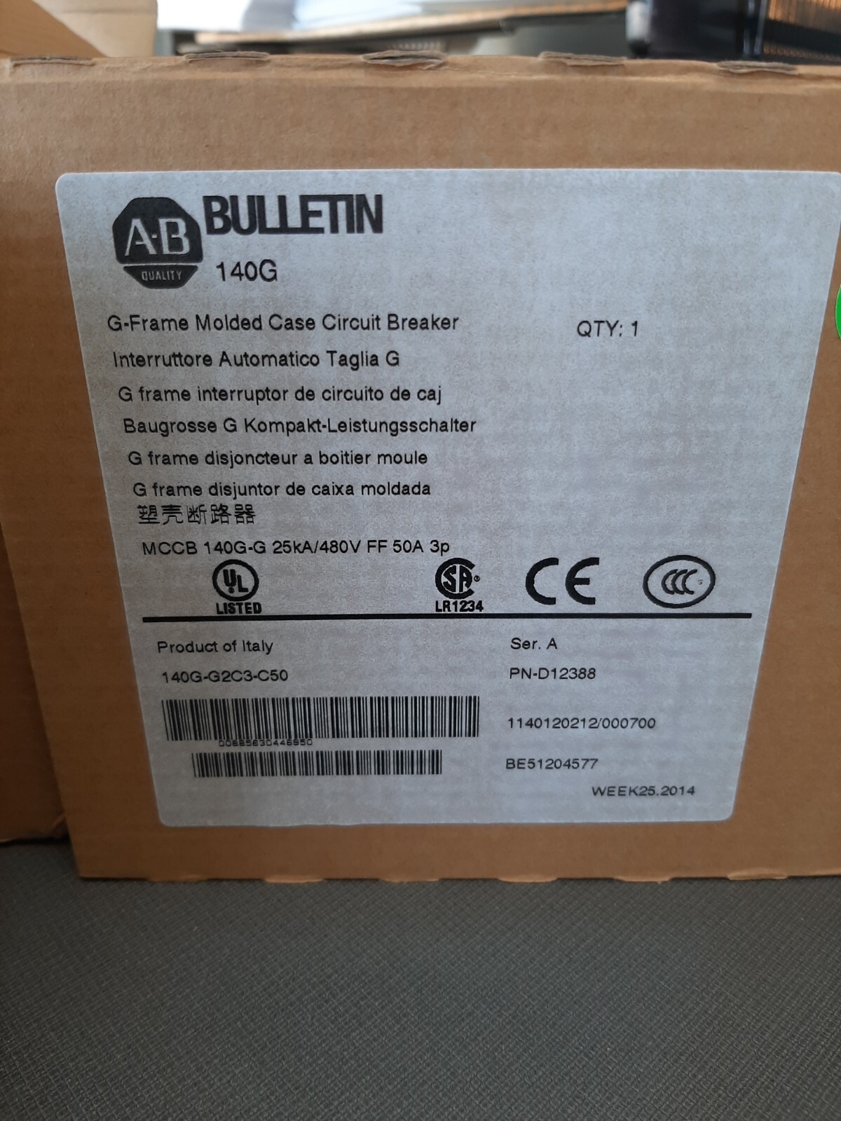 Allen Bradley 140G-G2C3-C50 Circuit Breaker