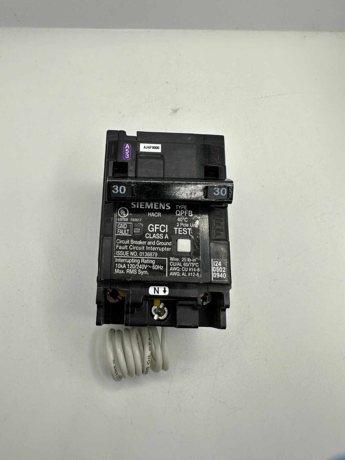 USED Siemens Q230GF 30Amp 2 Pole GFCI Ground Fault Breaker 120/240 RES LLC STORE