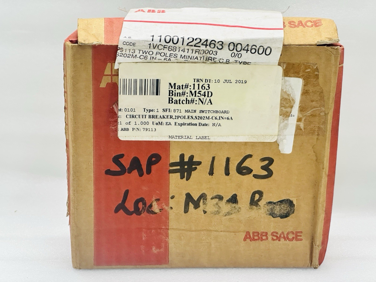 NEW ABB S 202 M C 6 2 Pole Miniature Circuit Breaker 6A S202M-C6