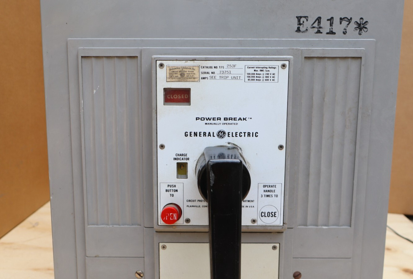 GE General Electric TPS253F 2500A Power Break Circuit Breaker 600v w/ 2500a Trip