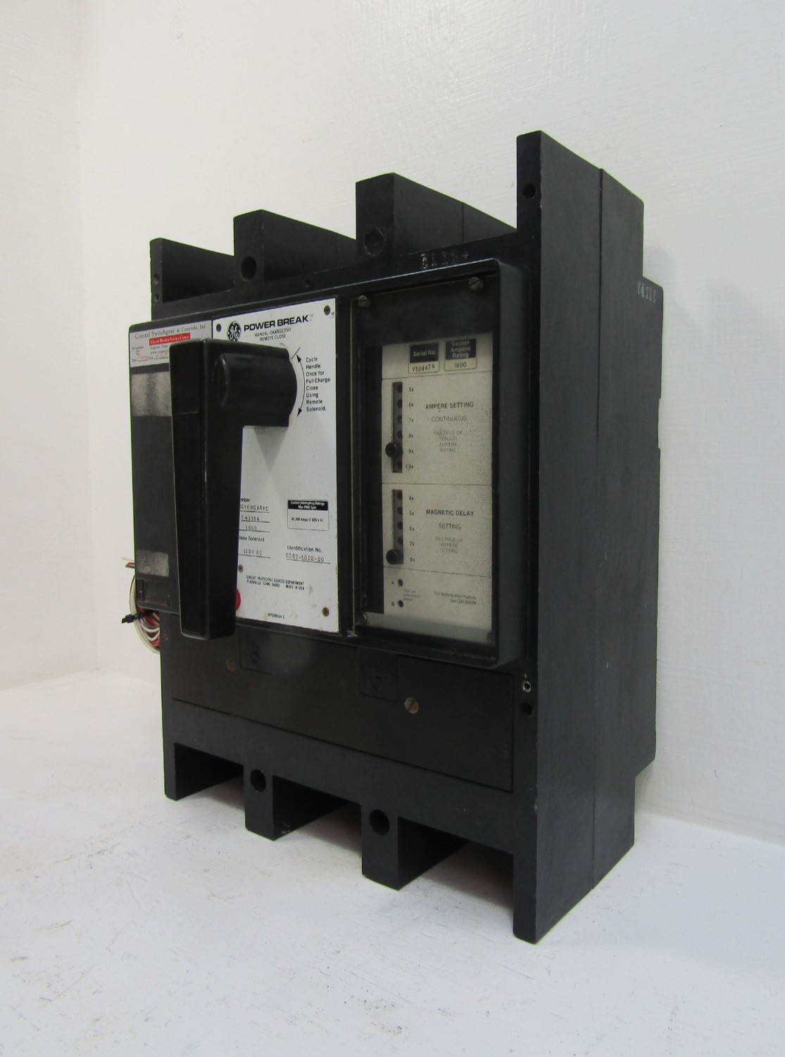 GE TPR5616NQARHC 1600 Amp 600V PowerBreak Breaker 1600A TPR5616 General Electric