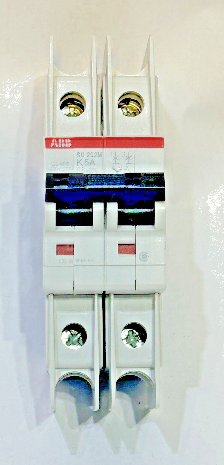 ABB SU202M K5A K 5A 5 amp Miniature Circuit Breaker DIN 480Y/277V acc