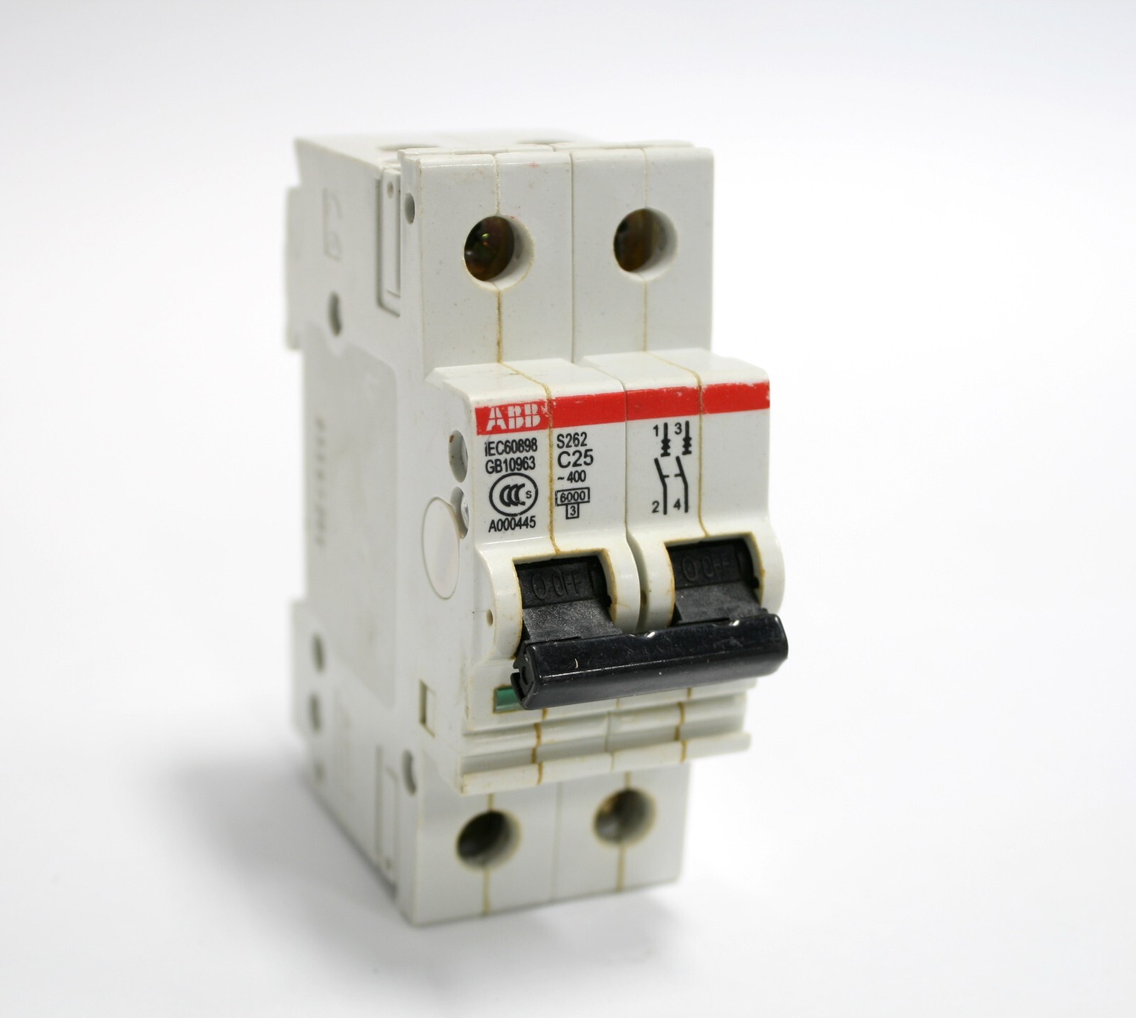 CIRCUIT BREAKER 25 AMP ABB 2 POLE 380 VOLT S 282 K 25A