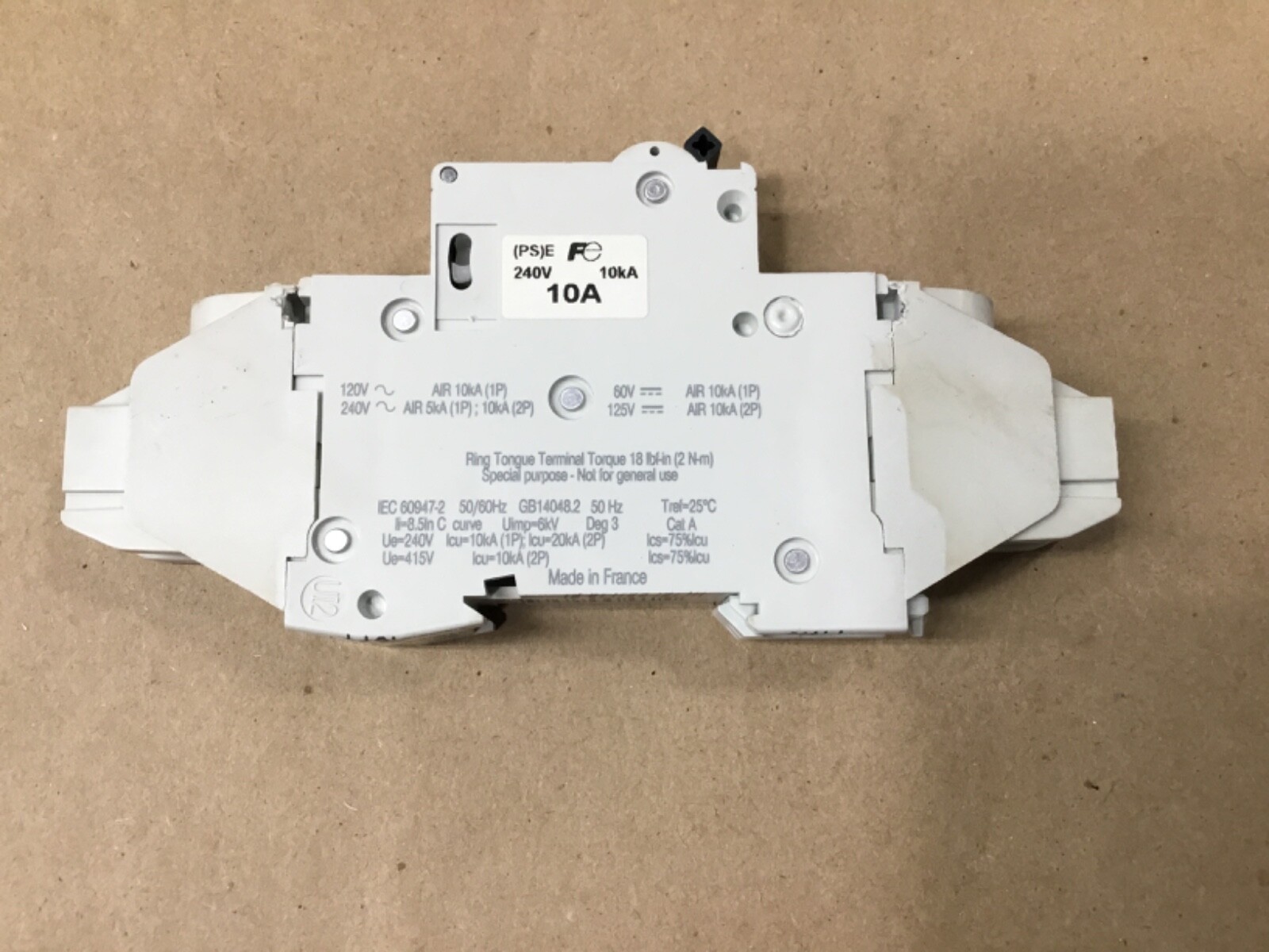 Schneider Multi 9 C60 C10A Circuit Breaker 10 Amp W/SD Alarm Switch #23H88