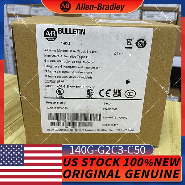 NEW sealed AB 3-Pole 480V Molded Case Circuit Breaker 140G-G2C3-C50