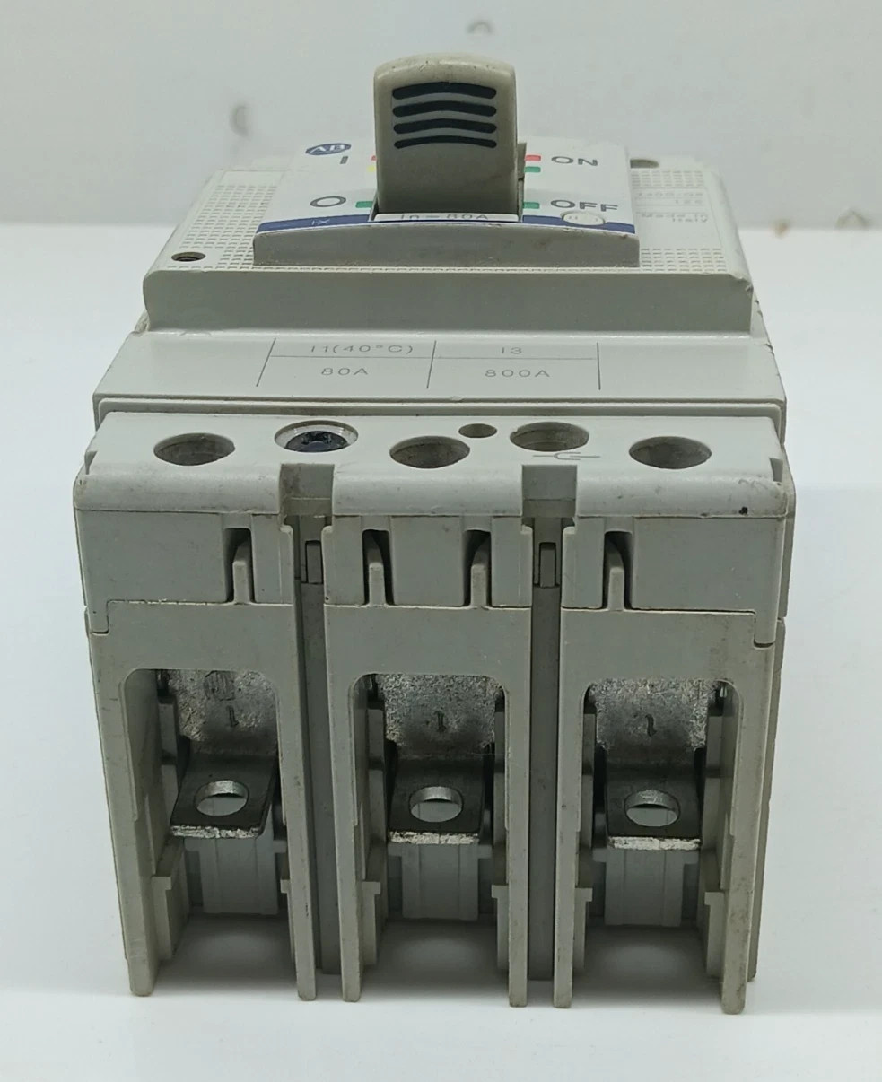 USED ALLEN BRADLEY 140G-G6C3-C80A SER A.CIRCUIT BREAKER 3 POLE 80 AMPS / LOT OF3