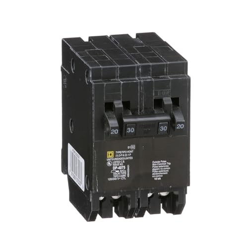 Square D HOMT2020230C Double Pole Combination Tandem Circuit Breaker, Pack of 1