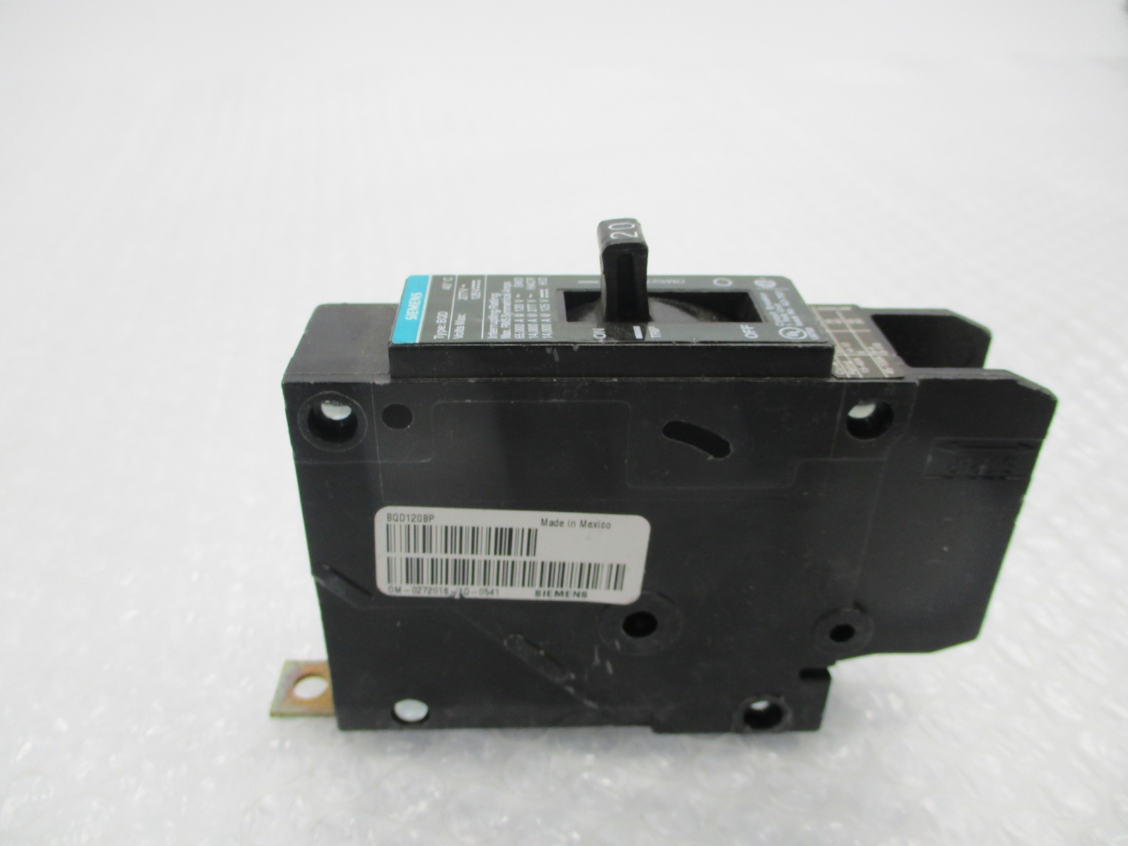 SIEMENS BQD120 BREAKER 1POLE 20AMPS UNMP