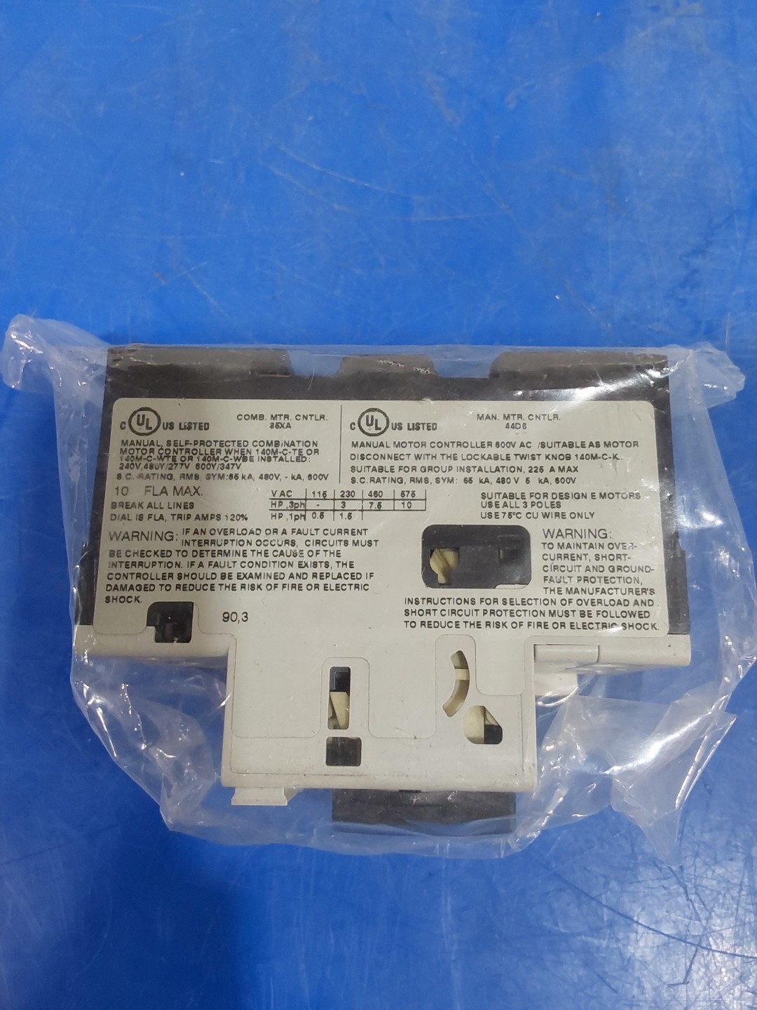 Allen-Bradley 140M-C2T-C10 Circuit Breaker, Ser B, 6.3-10A