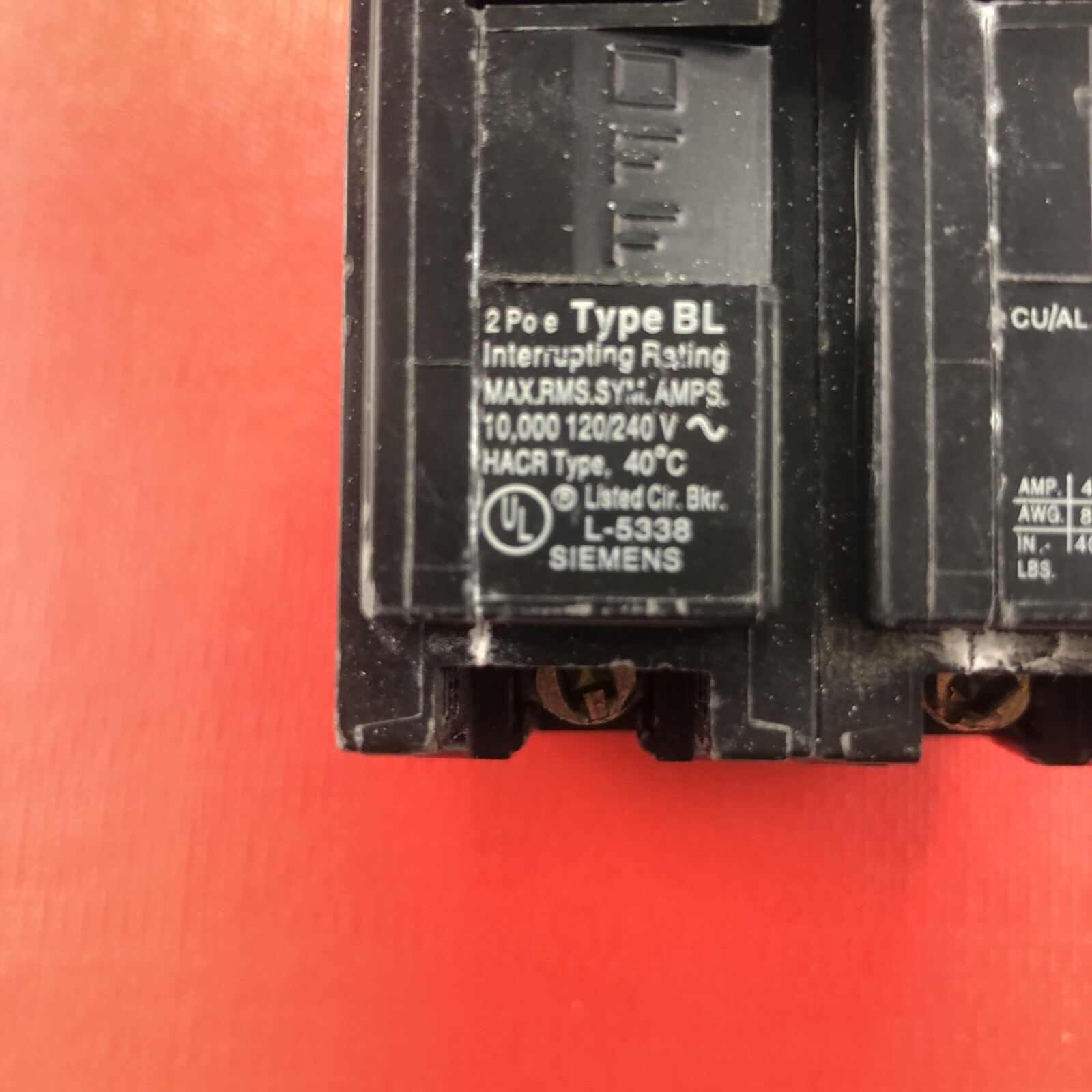Siemens ITE B250 2 Pole 50 Amp Bolt On Circuit Breaker. BL250.