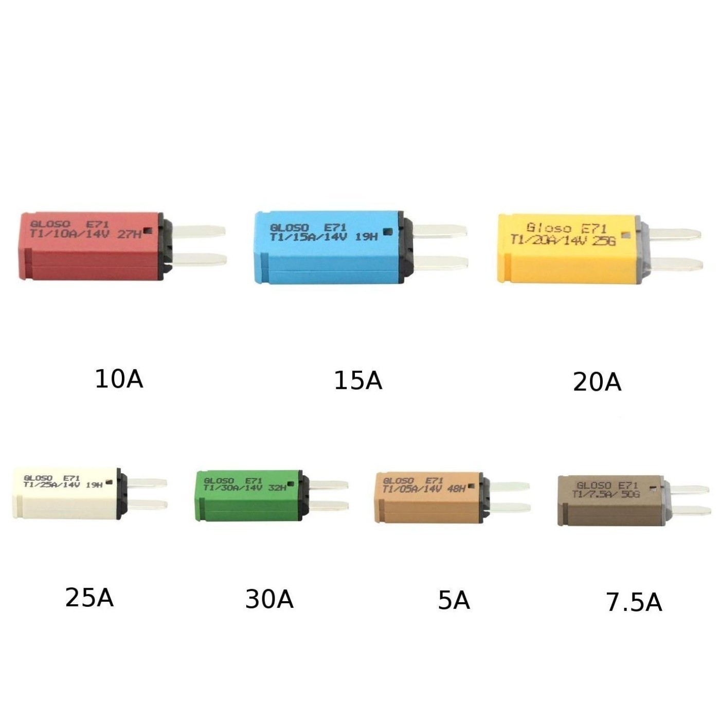 Resettable Blade Breaker Blade 1 Pc Blade Fuse Boat Resettable 12-24V/DC 5A-30A