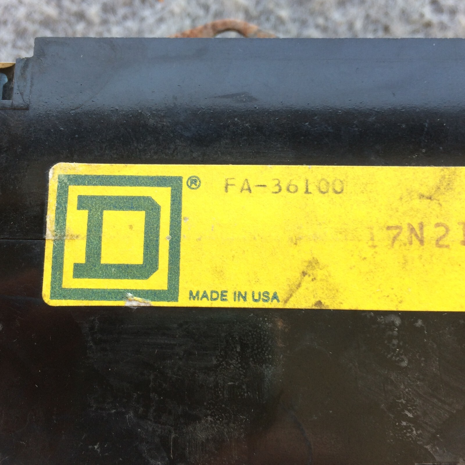 Square D FA36100 3 Pole 100 Amp 600 V I-Line Circuit Breaker Excellent Condition