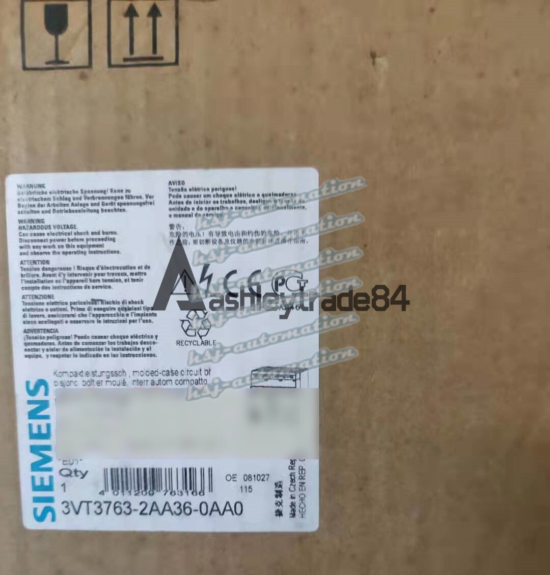 1PC New Siemens 3VT3763-2AA36-0AA0 Circuit Breaker 3VT3 763-2AA36-0AA0