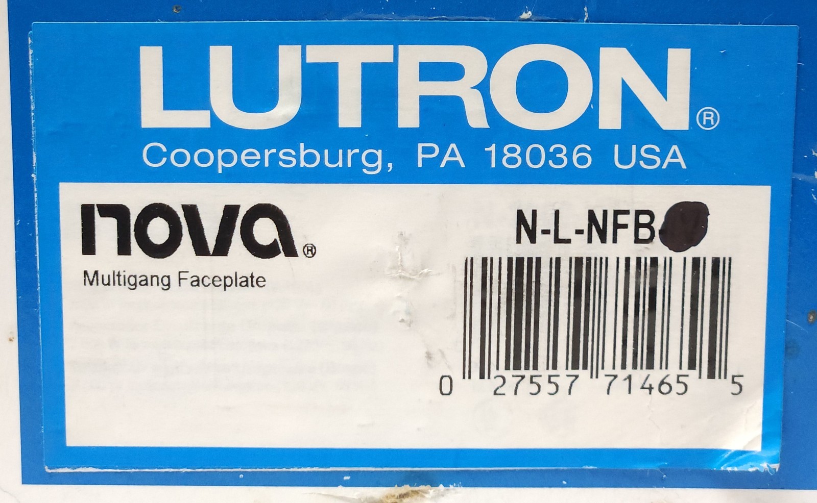 BOX OF 5 LUTRON NOVA N-L-NFB-WH N-2000-WH Single Pole Slide Dimmer Switch Cover