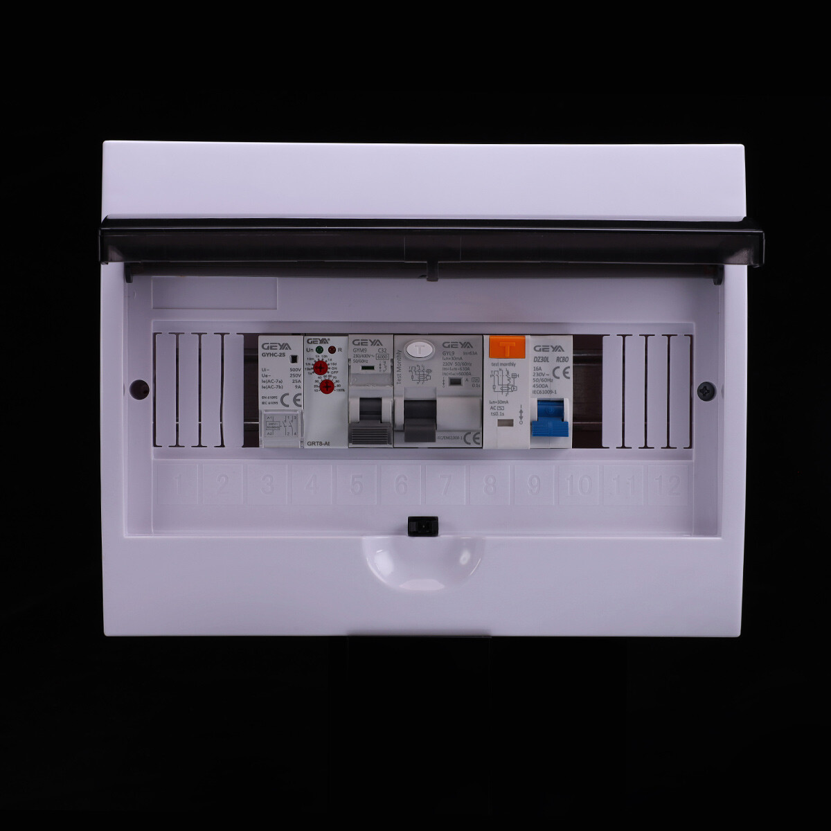 GEYA ELCB Circuit Breaker 2/4 Pole 25/40/63/80/100Amp 30/100/300mA AC-Type RCCB