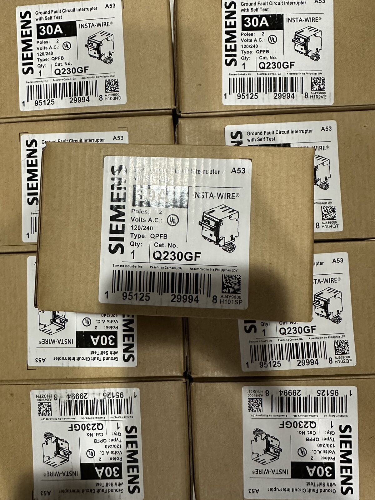 Q230GF SIEMENS 2 POLE 30A 120/240V GFCI GROUND-FAULT CIRCUIT BREAKER NEW QF230A