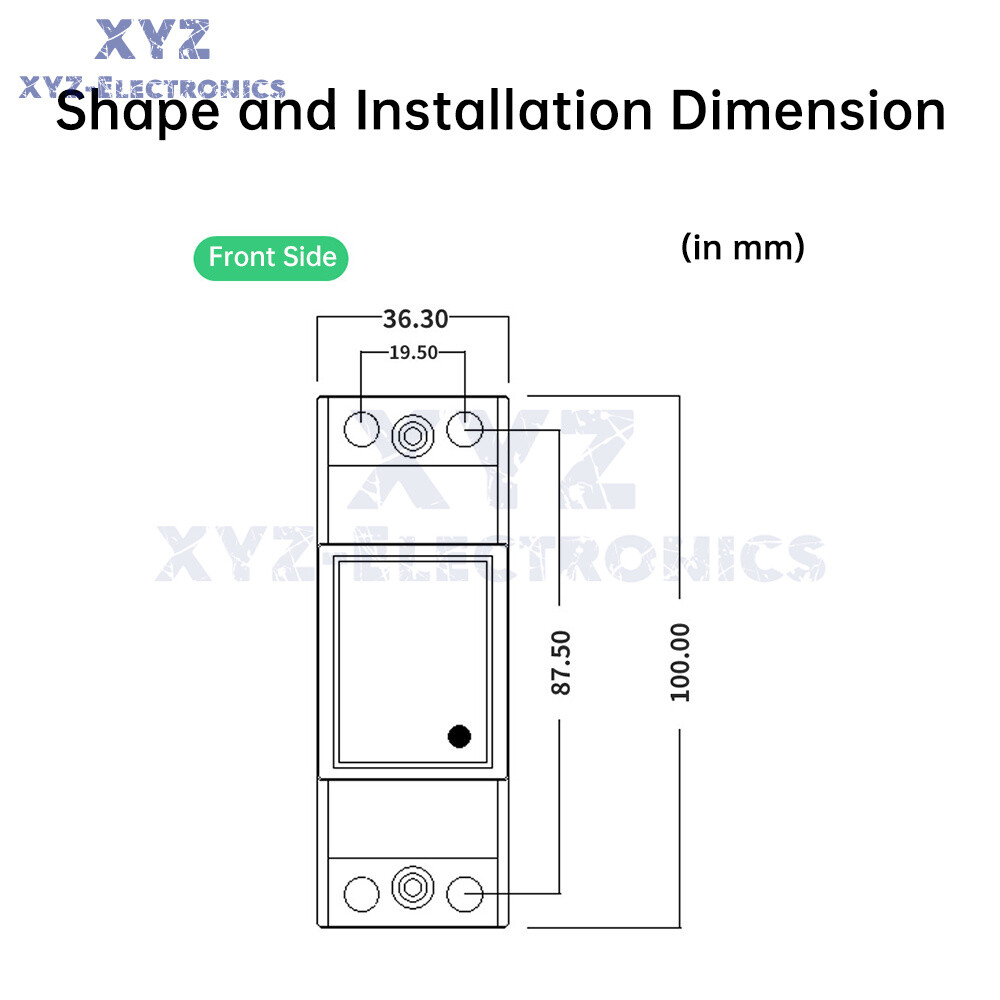 Smart Circuit Breaker TUYA WIFI Bluetooth 2P63A On/Off Breaker Remote Control