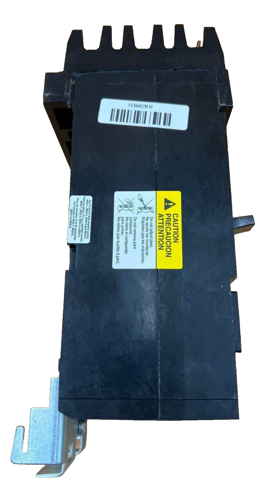 Sq D FI36020 I-Line Circuit Breaker 20A 3P 600V I-Limiter 20 Amp 3 Pole Used