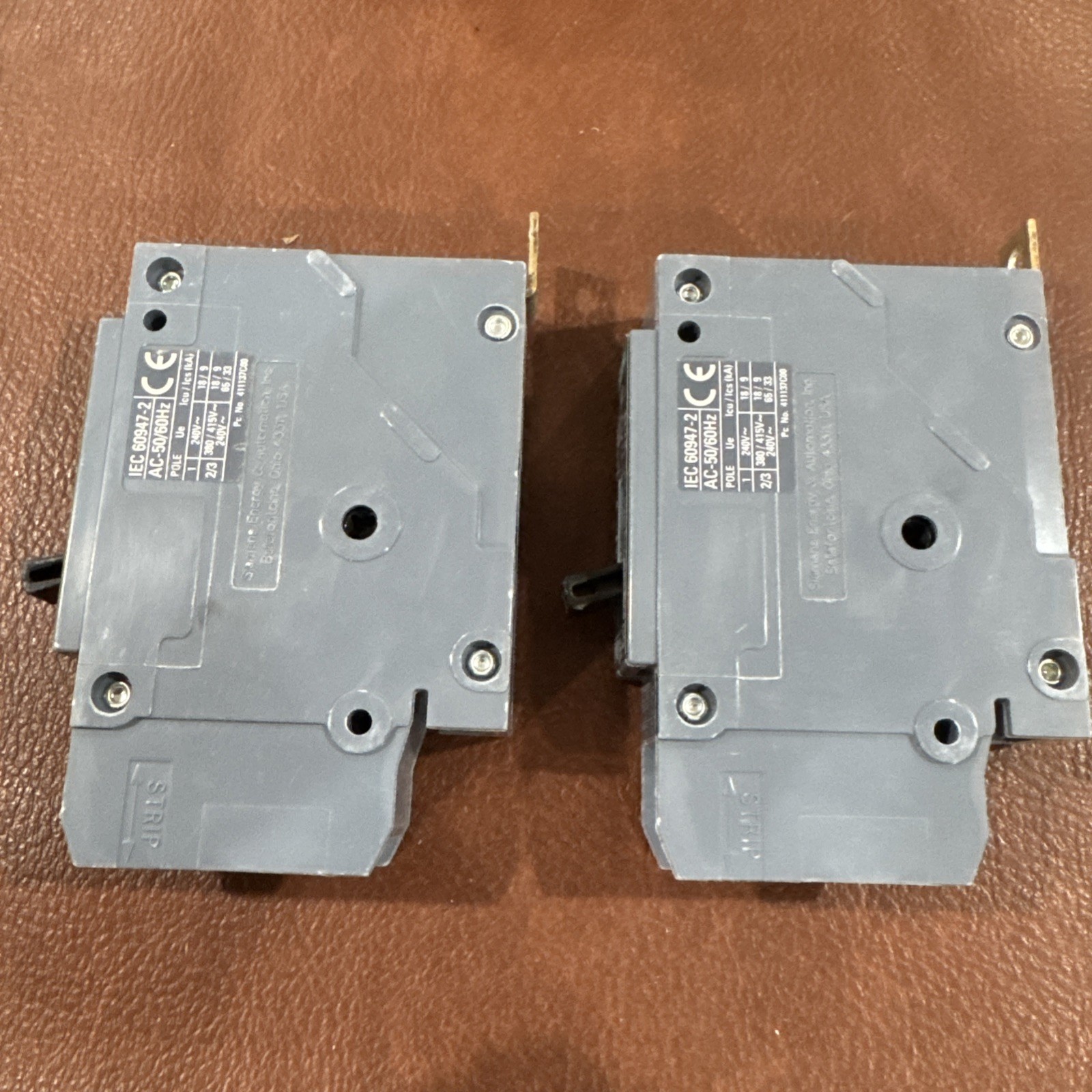 Lot of 2 Siemens BQD120 Molded Case Circuit Breaker 277 VAC 20A 1P 14 kA