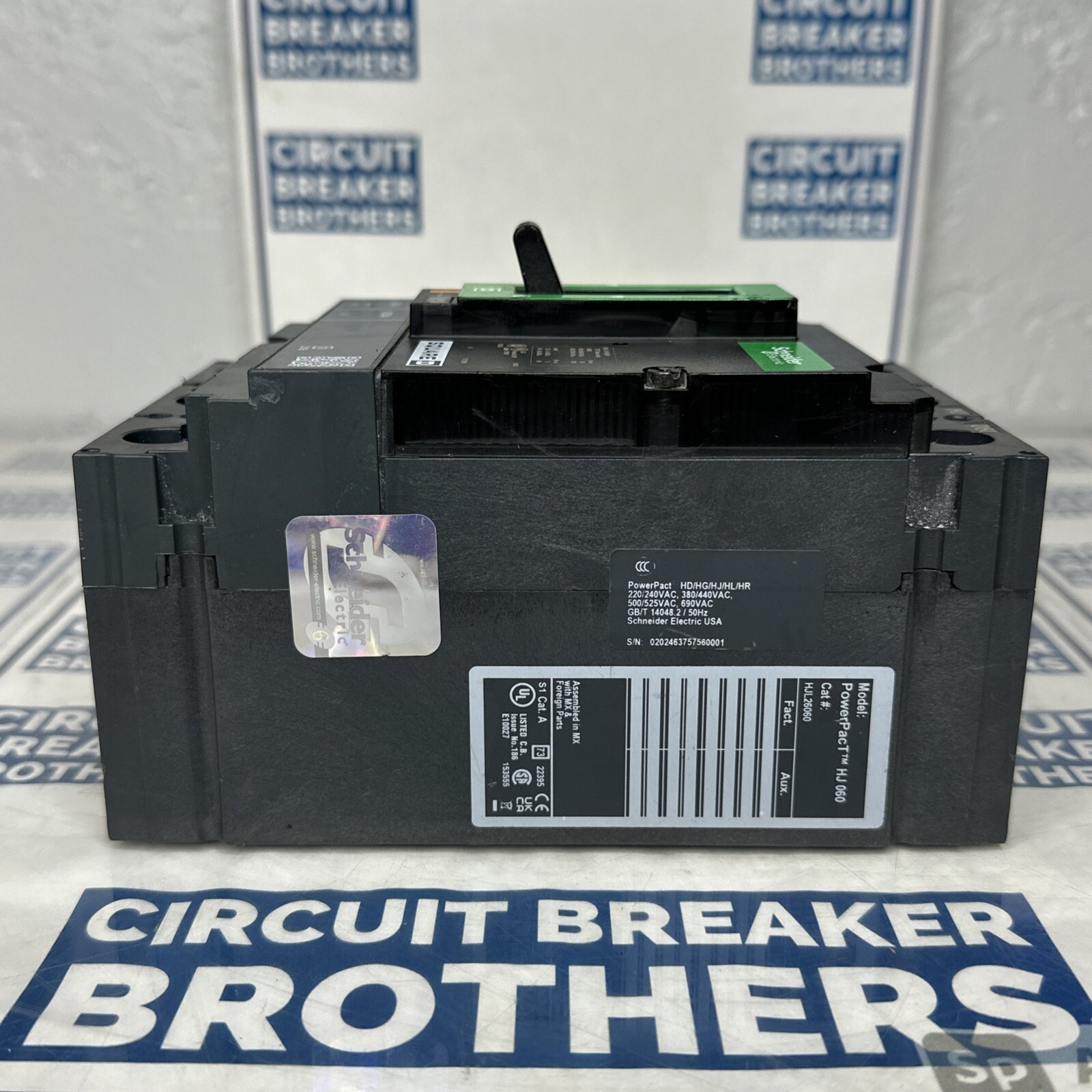 Square D HJL26060 60 Amp 600 Vac 2 Pole Circuit Breaker-Warranty (Ship Same Day)