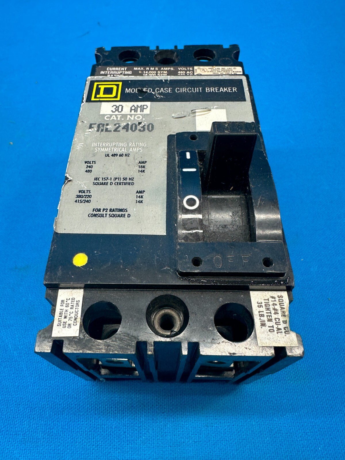 Square D FAL24030 30Amp 480Volts 2-Pole Molded Case Circuit Breaker