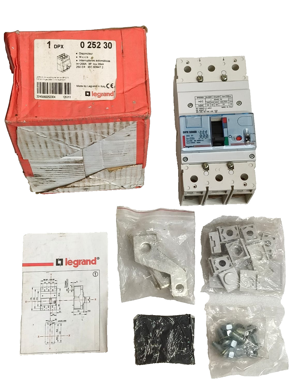 NEW LEGRAND DPX250ER 200A 3P CIRCUIT BREAKER 36KA 400V FAST SHIPPING