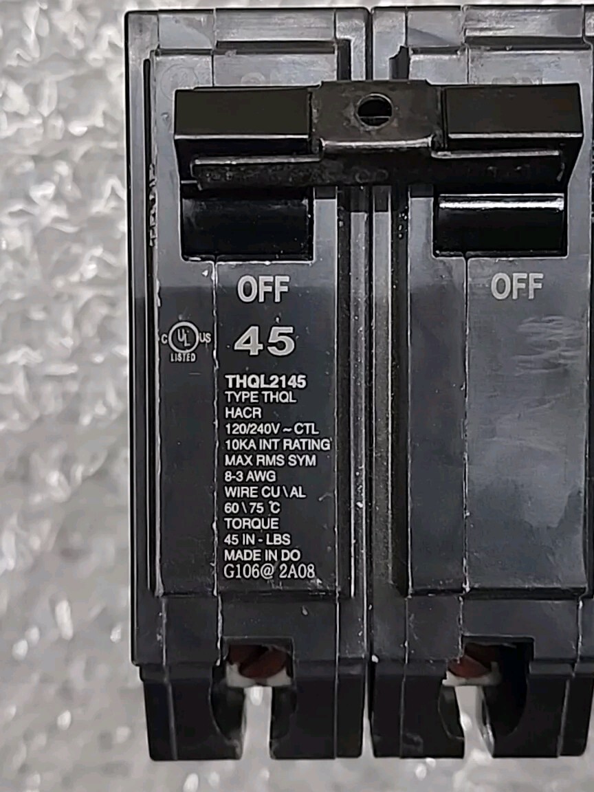 Lot of 2 GE THQL2145 Circuit Breaker 2P 45A 120/240V ( NEW )