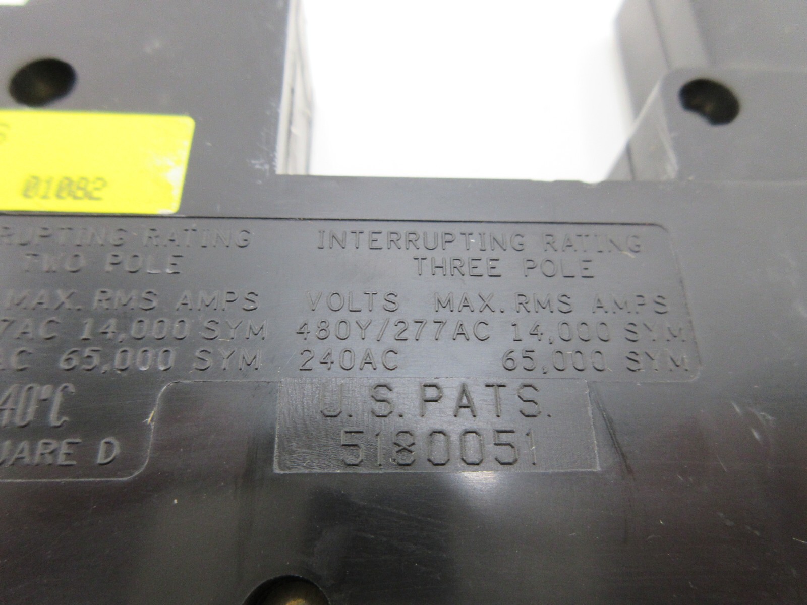 Square D EHB14020AS EHB 1P 277V 20A Remote Control Circuit Breaker USED, TESTED