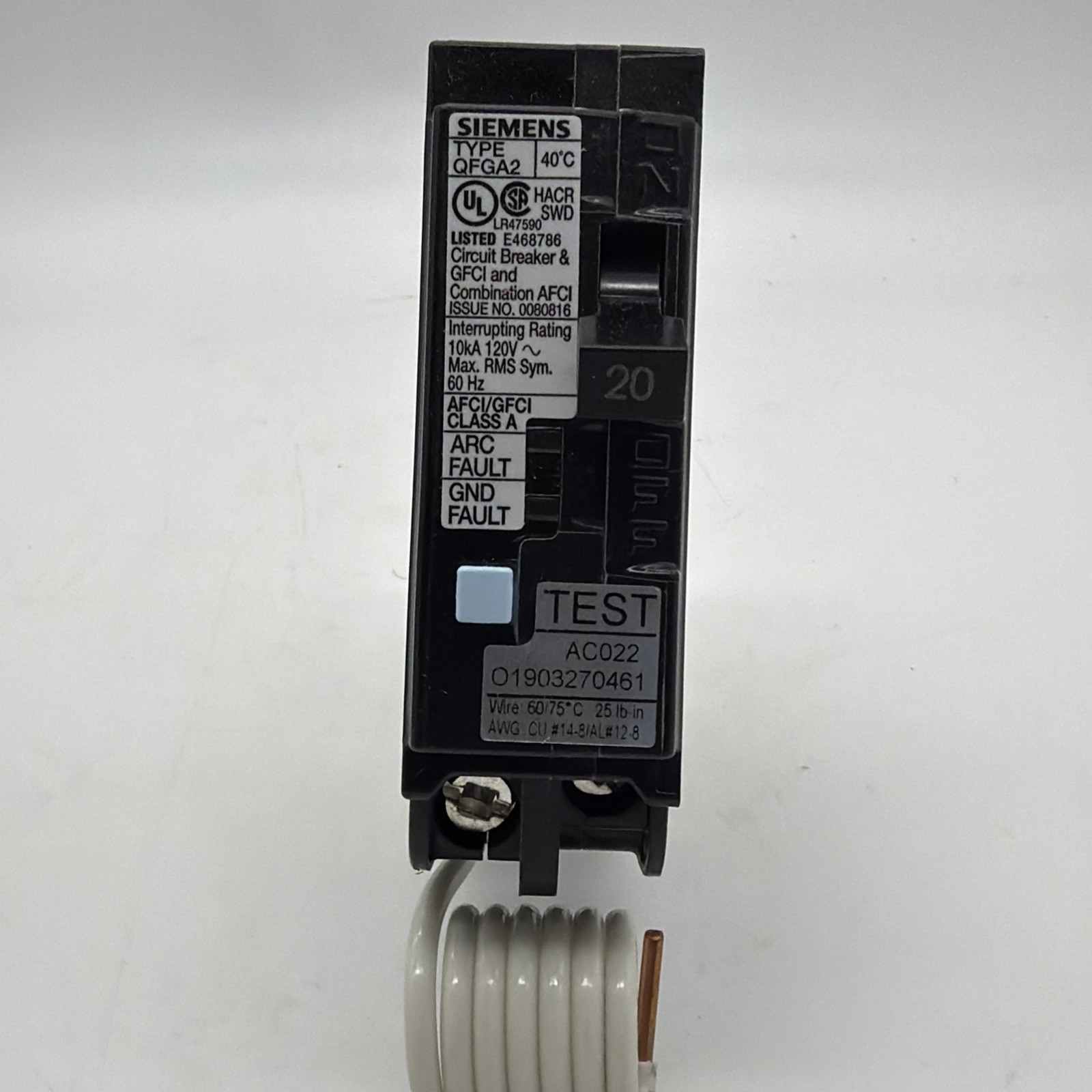 🔥 SIEMENS Q120DF 20A 1-POLE 120V DUAL FUNCTION AFCI/GFCI CIRCUIT BREAKER NEW