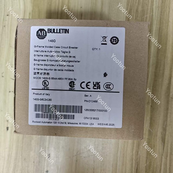 Allen‑Bradley 140G‑G6C3‑C80 Thermal Magnetic Trip | Free Shipping
