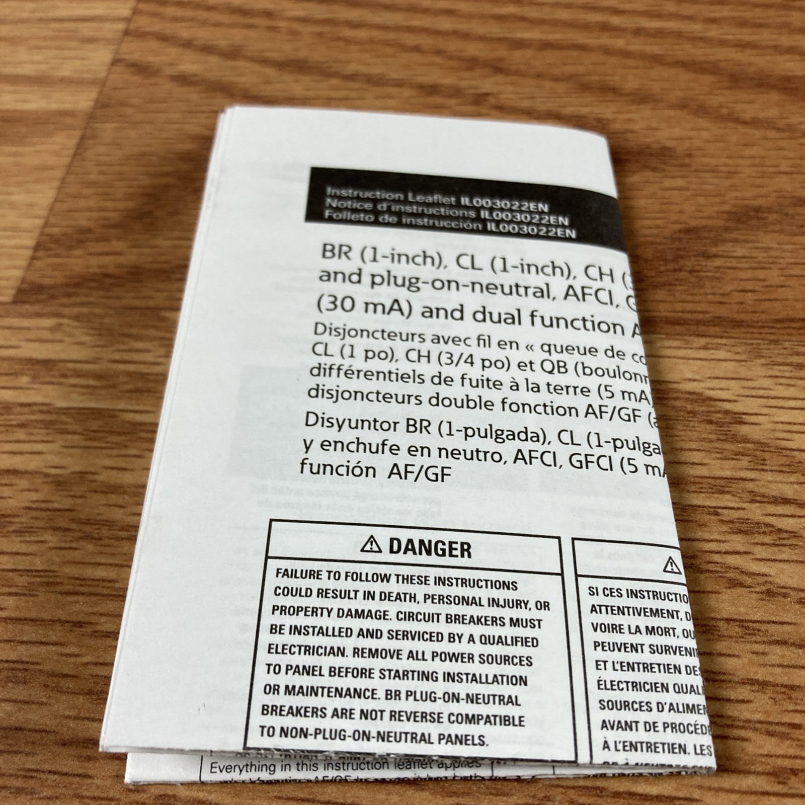 Eaton BRN120DF 20A Single Pole Function AFCI/GFCI Plug-On Circuit Breaker