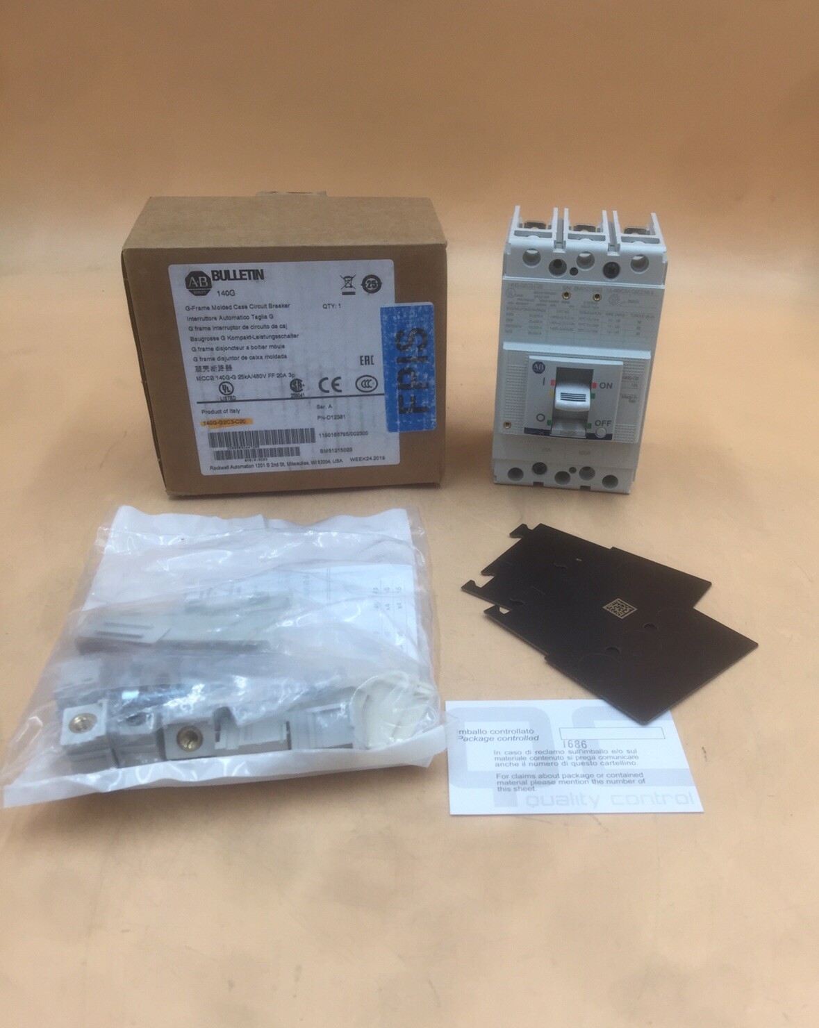 HOUSTON STOCK NEW AB 140G-G2C3-C20 TYPE 140G 20 AMP 600V FREE 2 DAY AIR SHIPPING