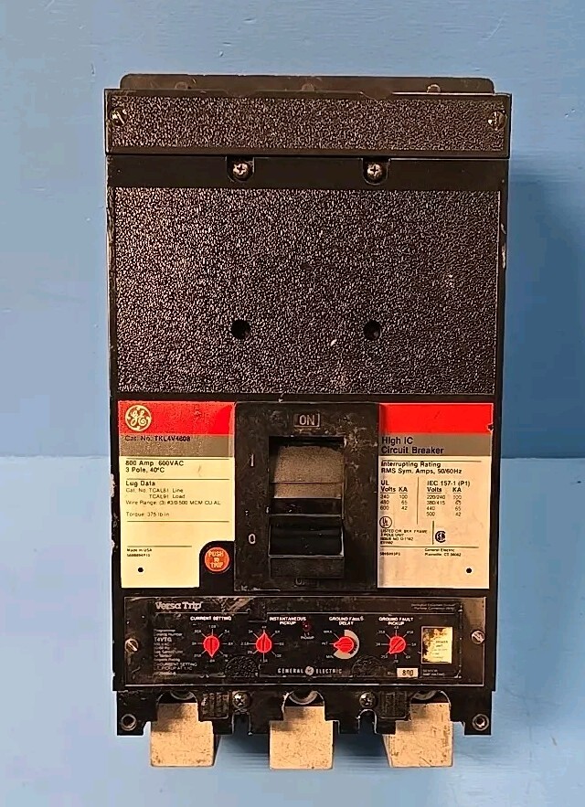 GE TKL4V4608 800A 600V 3Pole High IC Circuit Breaker /w Versa Trip T4VTG
