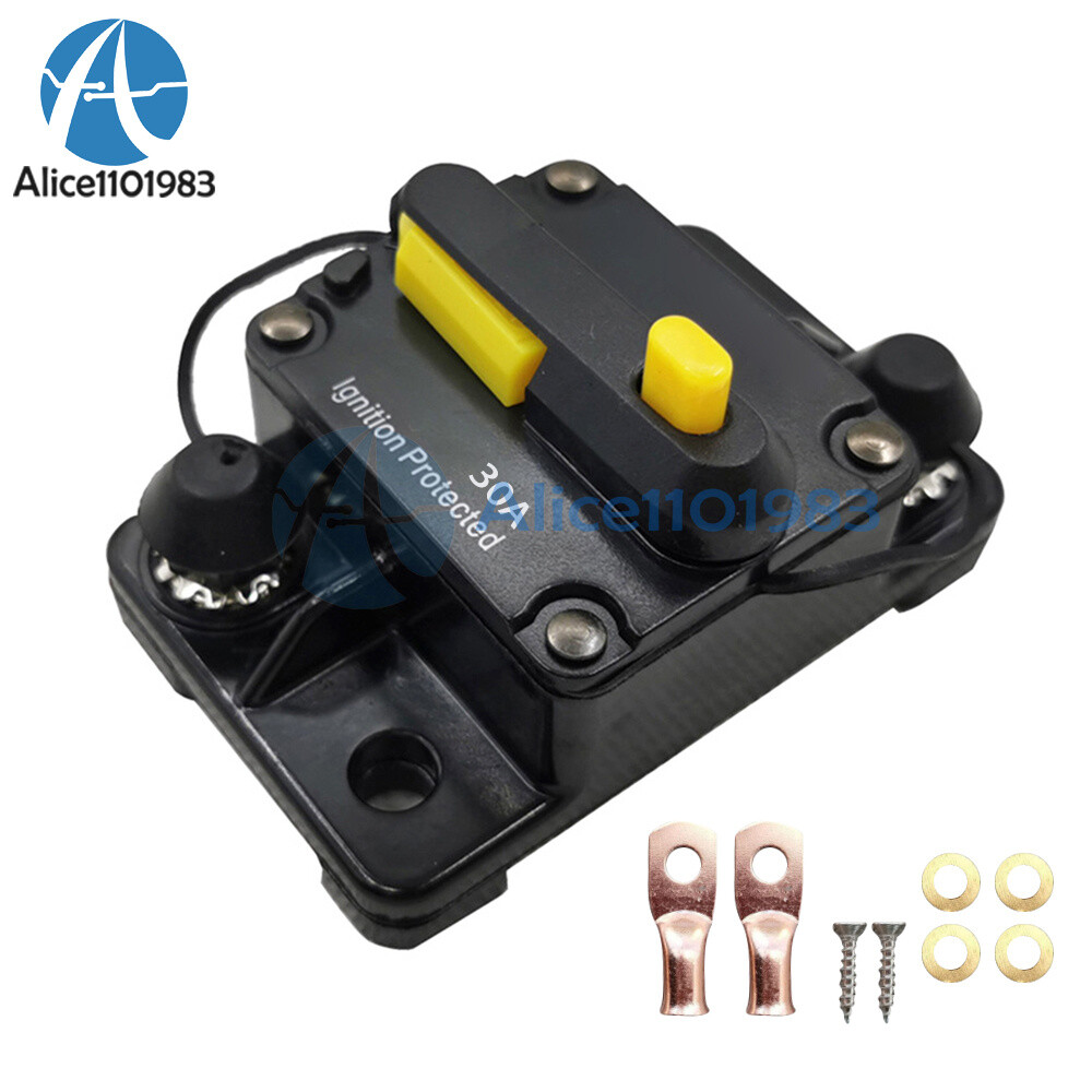 Waterproof Circuit Breaker Fuse Reset 30-300A DC12-48V Car Boat Auto Breaker