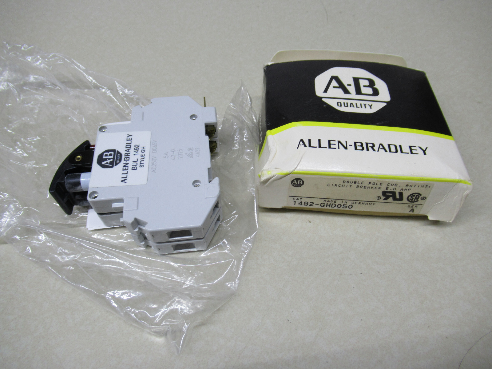 Allen Bradley 1492-GHD050 Series A Circuit Breaker 5 Amp 250VAC 65VDC Germany