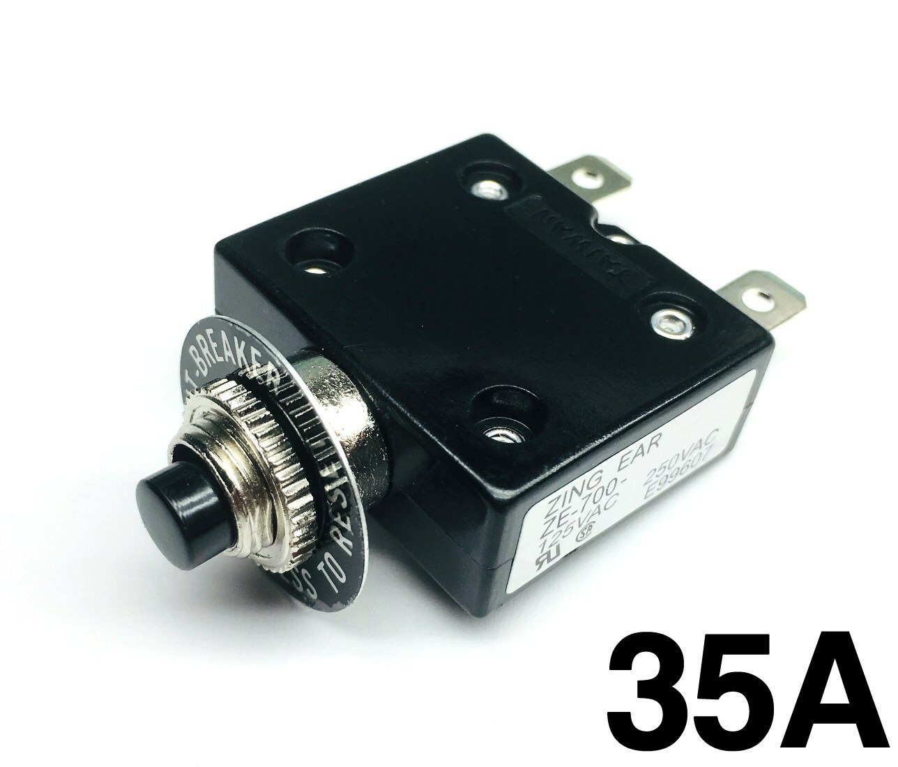 NEW 35 Amp Push Button Thermal Circuit Breaker 12-50V DC 125-250V Volt AC 35A