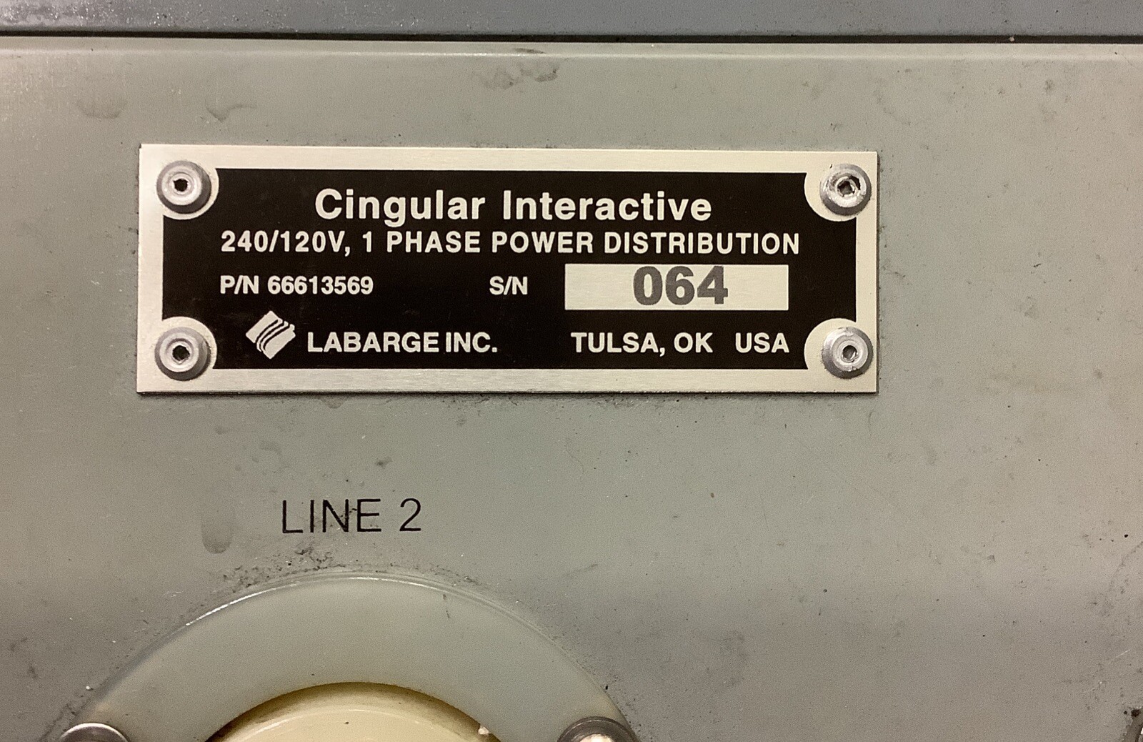 Breaker Panel C PowerDistribut Square D OOC16US 240/120 w/BrakerCingular Labarge
