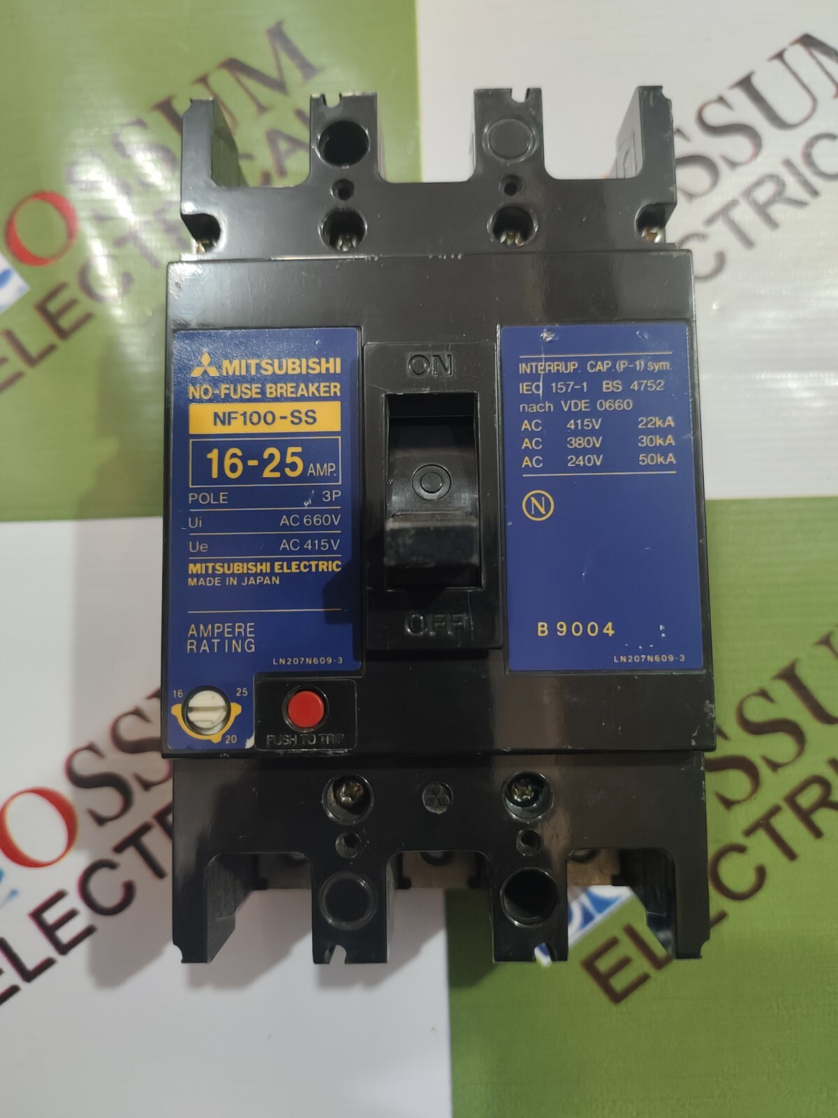 MITSUBISHI NF100-SS CIRCUIT BREAKER 25A 220VAC 50KA FREEFAST SHIPPING