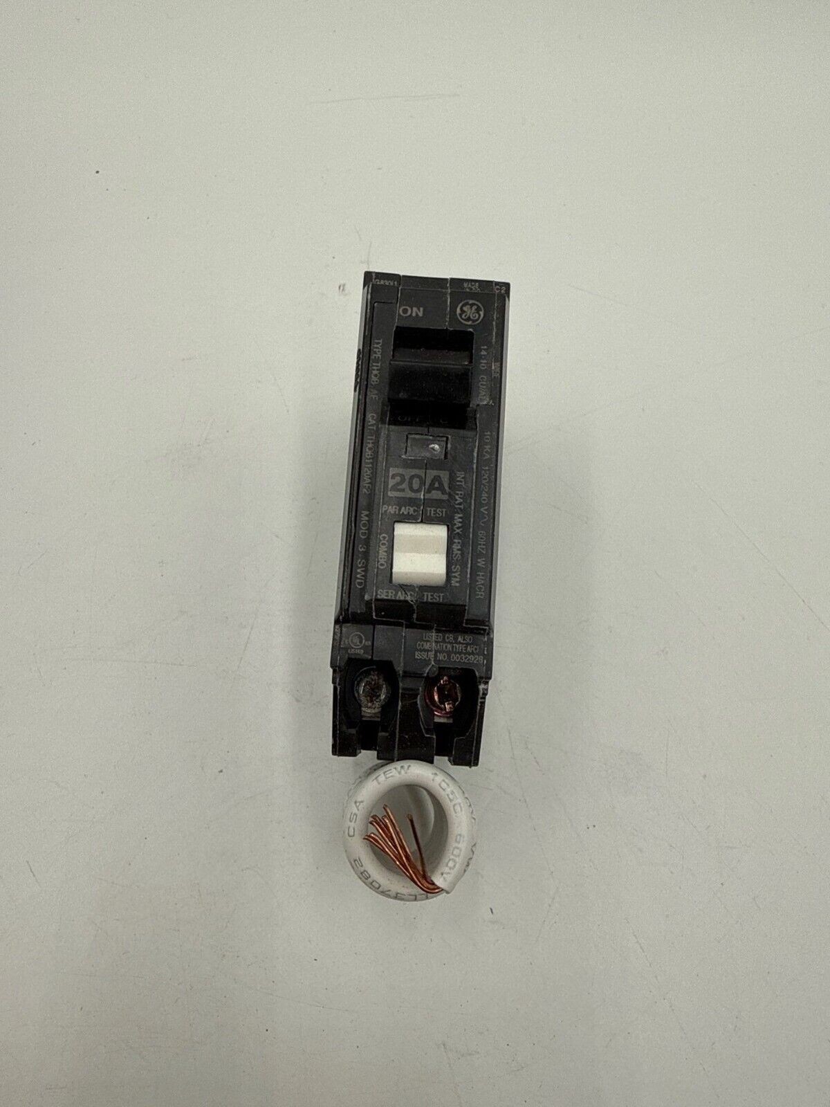 GE THQB1120AF2 Circuit Breaker 20A 1P 120/240V Arc Fault 20 Amp 1 Pole