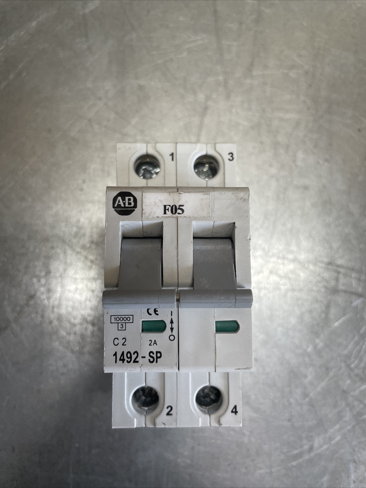 1) Allen-Bradley 1492-SP2C020 Supplementary Protector 2 Pole 2A Circuit Breaker