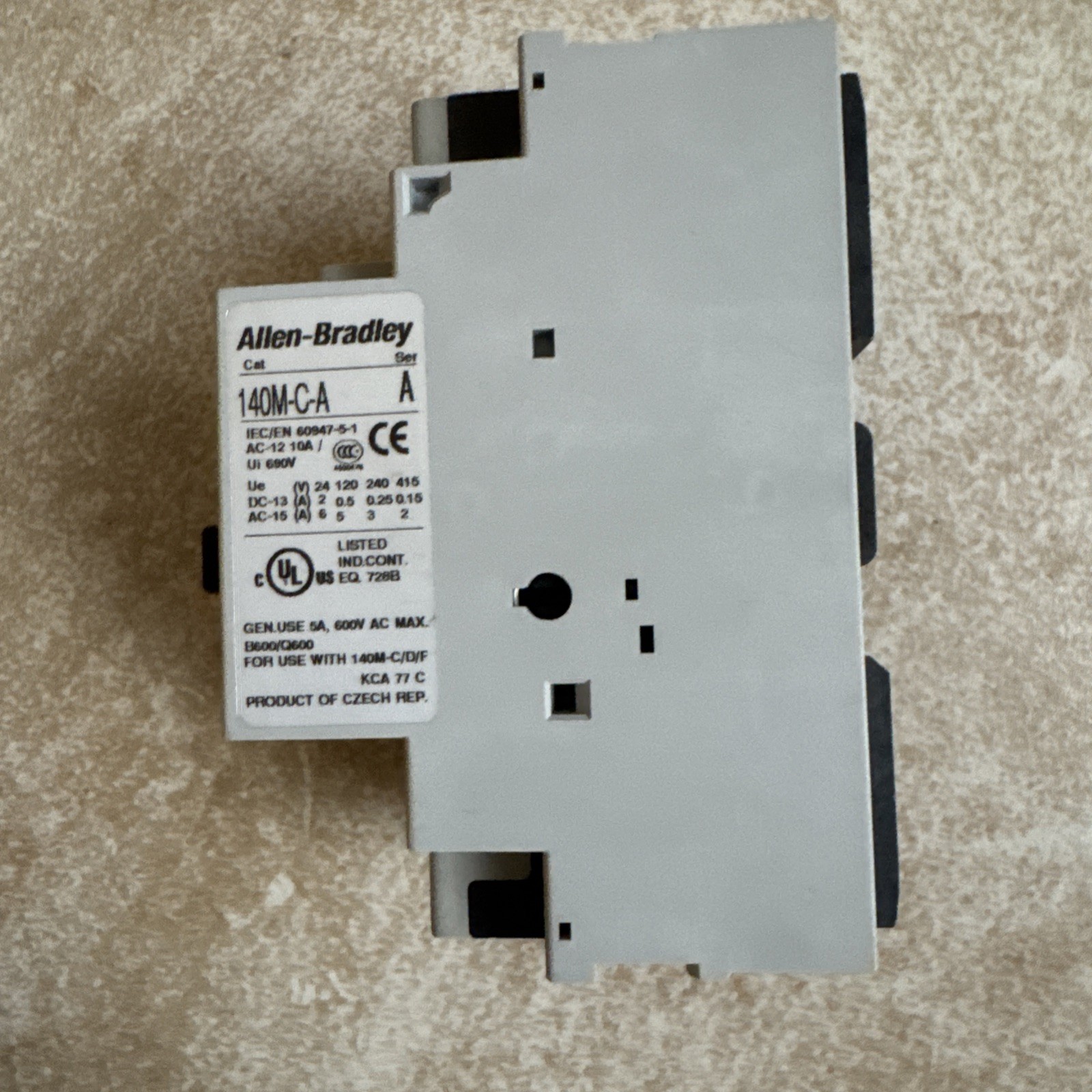 ALLEN BRADLEY 140M-C2E-B16 SER C MOTOR PROTECTOR CIRCUIT BREAKER 1.0-1.6A