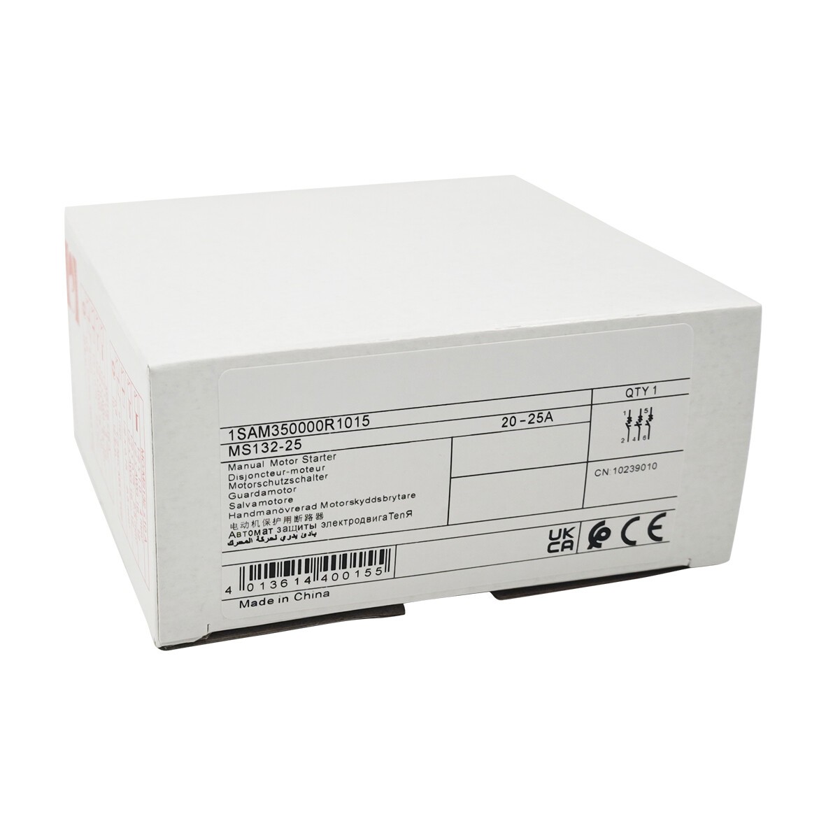 MS132-25 manual motor starter 20-25A Motor circuit breaker with rotary knob
